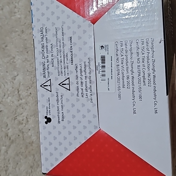 Disney Minnie Mouse Jewelry Box  7.08in x 4.52in x 3.81 in - Picture 6 of 6